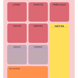 Planner semanal Fonoaudiológico