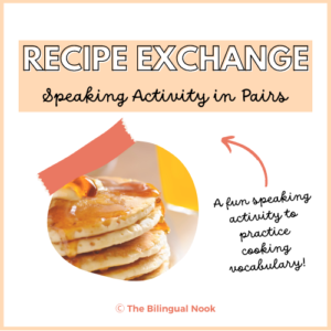 👨🍳 RECIPE Exchange Speaking Practice in Pairs