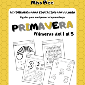 Números del 1 al 5 - Primavera