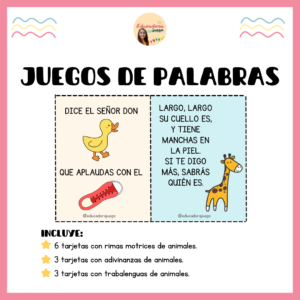 Juegos de palabras - rimas, trabalenguas y adivinanzas