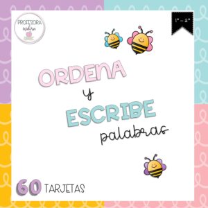 🧩60 tarjetas - Ordena y escribe palabras en español