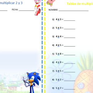 tablas de multiplicar