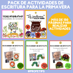 Pack de actividades con más de 150 páginas para trabajar libros relacionados con la primavera, las estaciones del año, la hora e inclusión