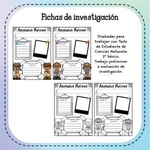 Fichas de trabajo Animales Nativos