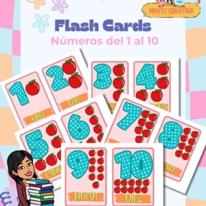 Flash Cards de los números del 1 al 10
