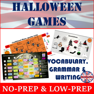 Halloween vocabulary practice | Idioms | Synonyms | Collocations | Roll a story | CEFR B2 - C2