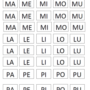 Sílabas móviles M, P, L