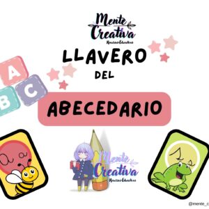 Llavero del Abecedario en Letra Ligada