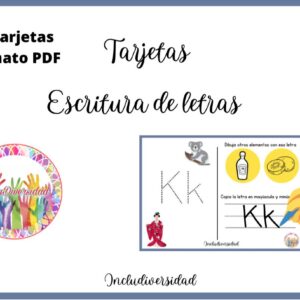 Tarjetas Escritura de letras