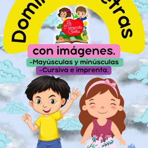 Juego de dominó de letras cursivas e imprenta