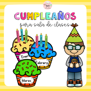 Carteles cumpleaños cupcake