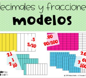 Representa fracciones y decimales usando modelos tarjetas problemas