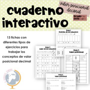 Valor posicional decimal cuaderno interactivo