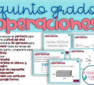 Repaso Matemáticas Quinto Grado Operaciones