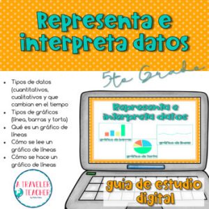 Representa e interpreta datos gráficos de líneas. Guía de estudio Digital