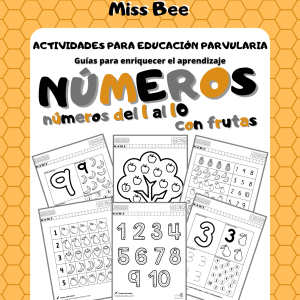 Números del 1 al 10 con frutas