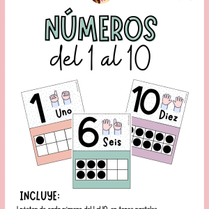 Póster números del 1 al 10