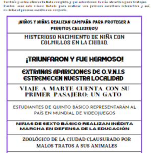 Proyecto escritura de noticias