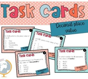 Decimal Place Value Task Cards