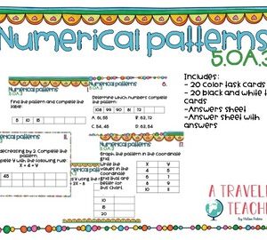 Numerical patterns task cards