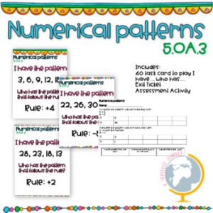 Numerical Patterns Game I have... Who has