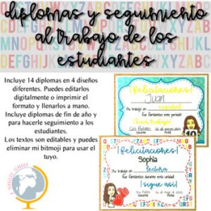 Diplomas para fin de año y para hacer seguimiento