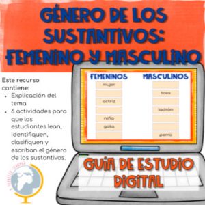 Género de los sustantivos Guía de estudio digital (Nouns in Spanish)