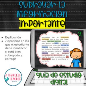 Subrayar la información importante. Identificar los errores