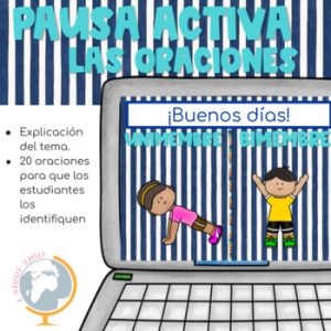 Las oraciones pausa activa responde con tu cuerpo