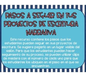 Pasos proyecto de escritura género narrativo