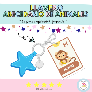 LLAVERO ABECEDARIO DE ANIMALES