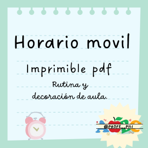 Horario Móvil para pared