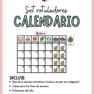 Set rotuladores calendarios