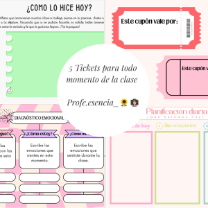 Tickets y cupones para todo momento de la clase