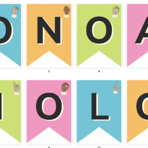 Decoración: Fonoaudiología (Lengua de señas)