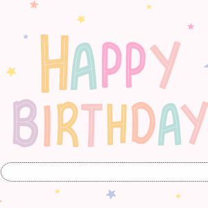 Tarjeta cumpleaños (inglés y español)