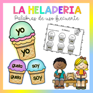 La heladería: palabras de alta frecuencia