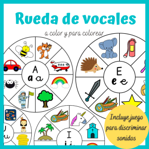 Las vocales - Rueda de las vocales con ilustraciones