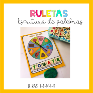 Ruletas de escritura. Letras T-B-N-F-D