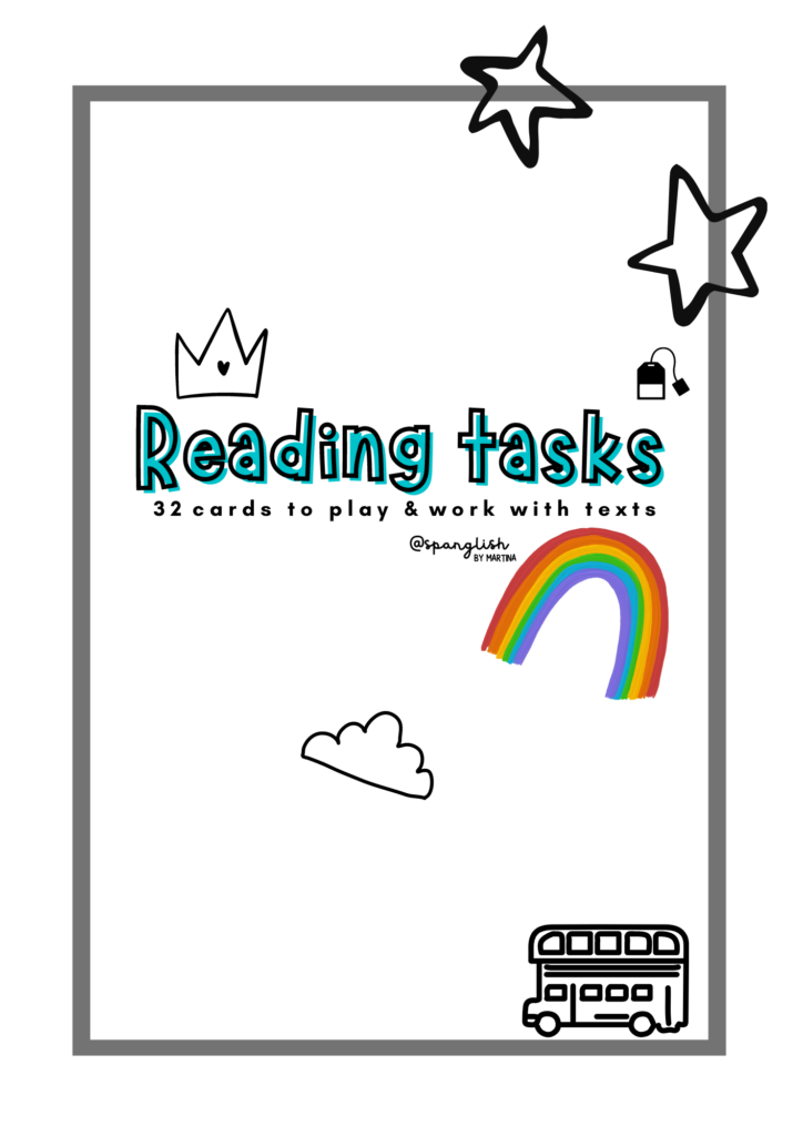 Estas tarjetas te permiten trabajar con cualquier texto; sin importar el nivel de tus estudiantes o el tema en el que se encuentren. Ideal seleccionar aquellas tarjetas que crean adecuadas para el grupo y texto con el que vayan a trabajar. Van algunas ideas pero seguro esta dinámica tiene muchas posibilidades más!