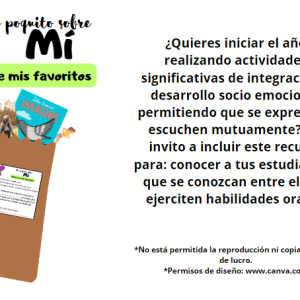 Un poquito sobre mí. Bolsa de mis favoritos