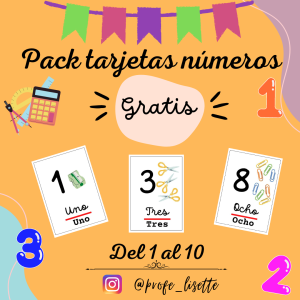 Tarjetas números del 1 al 10
