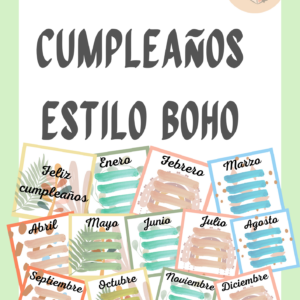 Letrero Cumpleaños Estilo Boho