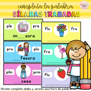 Centro grupos consonánticos: completa o escribe la palabra