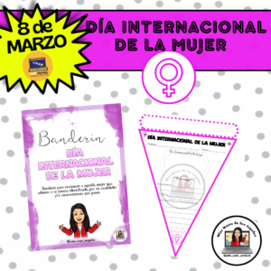 👩 Banderín de escritura - Día Internacional de la Mujer ♀️