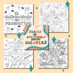 Frases de autocuidado para colorear