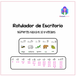 Rotulador de Escritorio (Números y Vocales)
