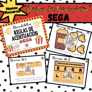 • Recortables sobre las reglas de acentuación• (Incluye temática “PopCorn”)