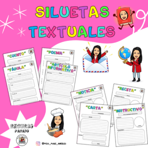 Set de 8 Siluetas Textuales “Imprimibles”💡