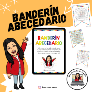 ✍ • Banderín del Abecedario• ✍ (Formato imprenta- manuscrita)